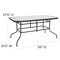 Flash Furniture 5PC Patio Set-55" Glass Table, 4 Brown Chairs TLH-089REC-303CBN4-GG - alternate 3